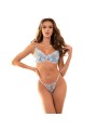 SUBBLIME - 957629 FLOWER EMBROIDERED BRA AND PANTIES SET SKY BLUE S/M