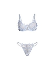 SUBBLIME - 957629 CONJUNTO SUJETADOR Y PANTIES CON BORDADOS DE FLORES 