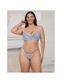 SUBBLIME - 957636 FLOWER EMBROIDERED BRA AND PANTIES SET SKY BLUE L/XL