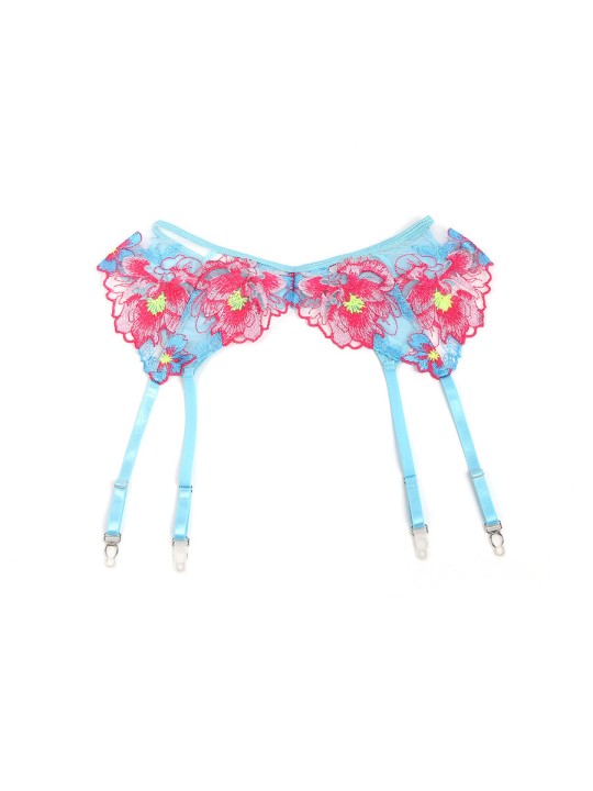 SUBBLIME - 957650 CONJUNTO SUJETADOR Y LIGUERO CON BORDADOS DE FLORES 