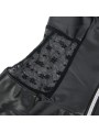 SUBBLIME - 957704 LEDERKLEID MIT SPITZENREISSVERSCHLUSS SCHWARZ S/M