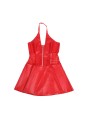 SUBBLIME - 957735 VESTIDO DE COURO COM ZÍPER DE RENDA VERMELHO L/XL