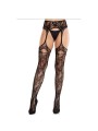 LEG AVENUE - CALZE IN PIZZO CON GIARRETTIERE NERE