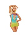 LEG AVENUE - MINI VESTIDO SIN COSTURAS Y ABERTURAS OCEAN