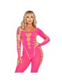 LEG AVENUE - BODYSTOCKING ROSE DOS OUVERT TAILLE UNIQUE