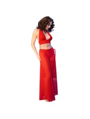 CHILIROSE - CR 4857 RODE TOP EN BROEK SET MAAT L