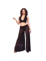 CHILIROSE - CR 4857 ZWARTE TOP EN BROEK SET MAAT L