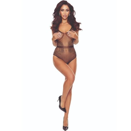 PASSION - BS115 ZWART GRID BODYSTOCKING