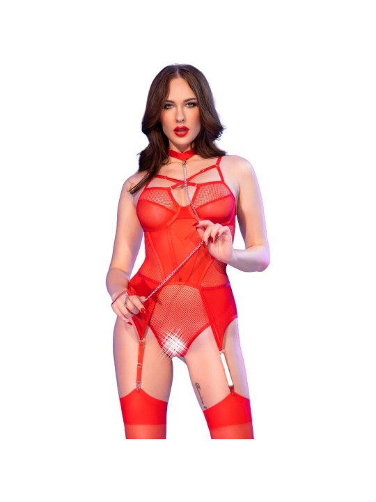 CHILIROSE - CR 4879 BODY CROCCHLESS ROSSO L