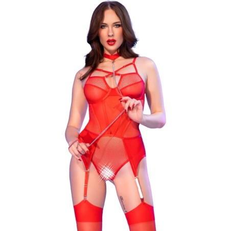 CHILIROSE - CR 4879 BODY CROCCHLESS ROSSO L