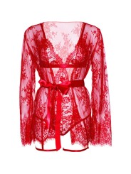LEG AVENUE - 86123 TEDDY + KORRELSJURKSET ROOD MAAT M