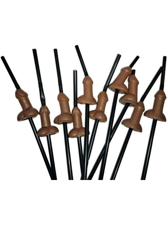 DIABLO PICANTE - BAG OF 10 NATURAL BIG PENIS STRAWS
