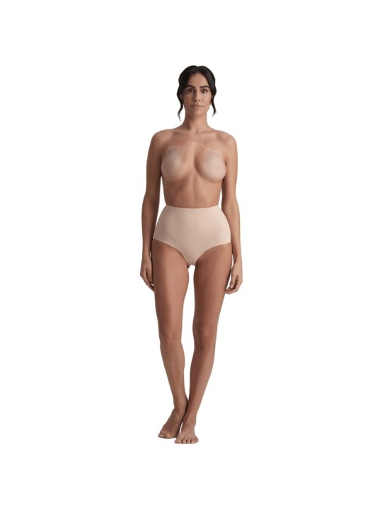 BYE-BRA - RABBIT SILICONE CUPS BEIGE TAMANHO XL