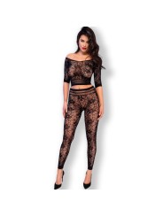 CHILIROSE - CR 4661 TOP & LEGGINS BLACK S/M
