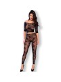 CHILIROSE - CR 4661 TOP & LEGGINS BLACK S/M