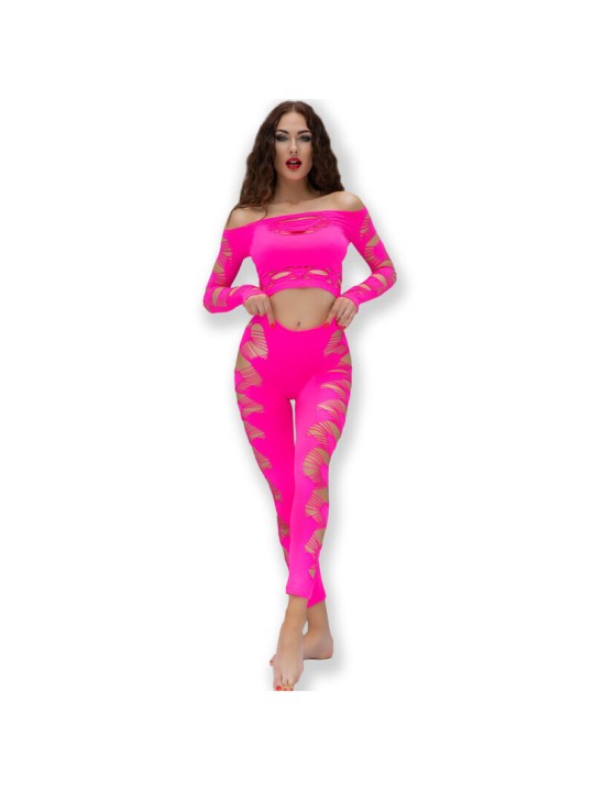 CHILIROSE - CR 4632 HAUT & PANTALON FUCHSIA S/L