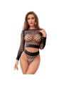 SUBBLIME - 952228 INSIEME A RETE MANICA LUNGA 2 PEZZI NERO TAGLIA UNIC