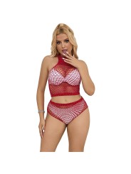 SUBBLIME - 952402 RODE DIAMANTEN GRID SET ONE SIZE