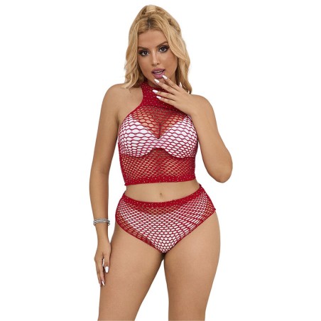 SUBBLIME - 952402 RODE DIAMANTEN GRID SET ONE SIZE