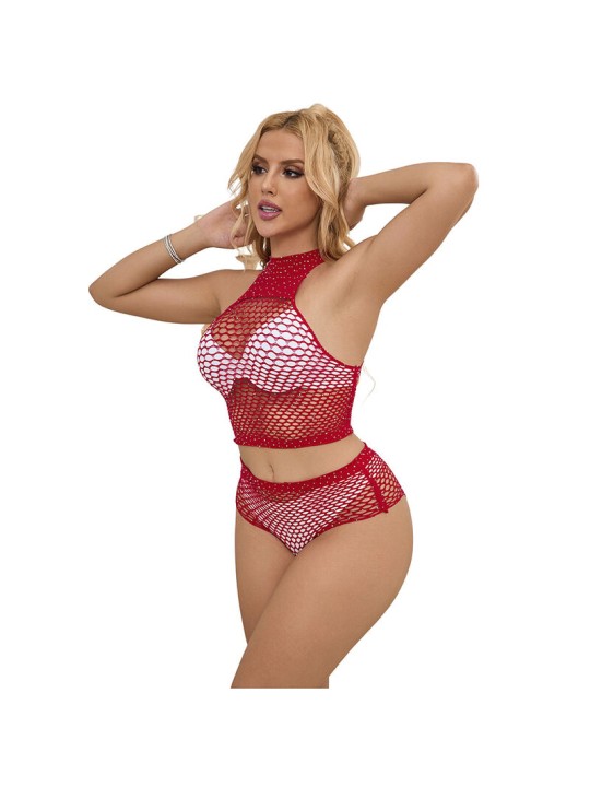 SUBBLIME - 952402 RODE DIAMANTEN GRID SET ONE SIZE