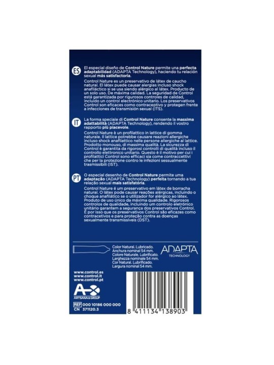 CONTROL - PRESERVATIVI ADAPTA NATURE 12 UNITÀ