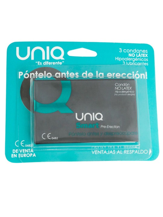 UNIQ - SMART PRE-ERECTIE CONDOOMS ZONDER LATEX 3 STUKS