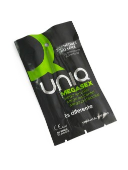UNIQ - MEGASEX GEVOELIGE CONDOOMS MET KOUSENBAND LATEX VRIJ 3 STUKS