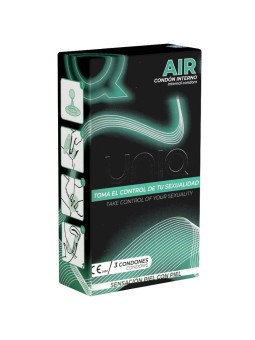 UNIQ - AIR PRÉSERVATIF FÉMININ SANS LATEX 3 UNITÉS