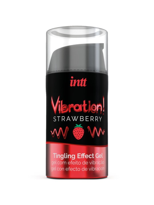 INTT - PODEROSO ESTIMULANTE ÍNTIMO GEL VIBRATÓRIO LÍQUIDO MORANGO 15 M