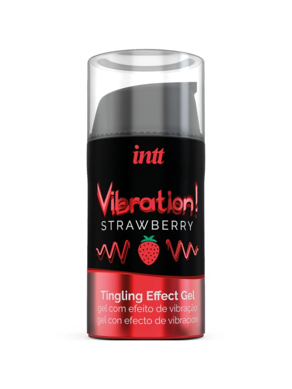INTT - PODEROSO ESTIMULANTE ÍNTIMO GEL VIBRATÓRIO LÍQUIDO MORANGO 15 M