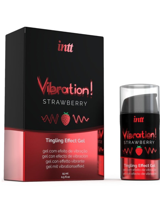 INTT - PODEROSO ESTIMULANTE ÍNTIMO GEL VIBRATÓRIO LÍQUIDO MORANGO 15 M