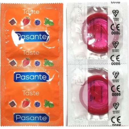 PASANTE - AARDBEIENSMAAK CONDOOMZAK 144 STUKS