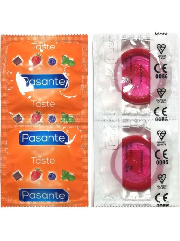 PASANTE - PRÉSERVATIFS SAVEUR FRAISE SAC 144 UNITÉS