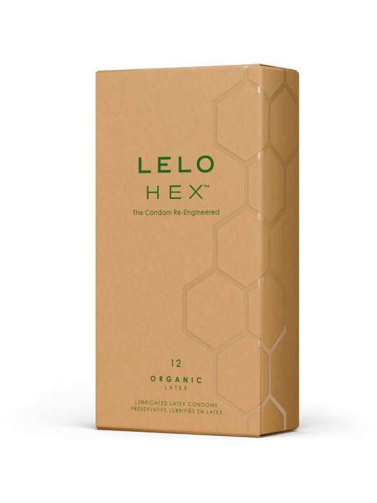 LELO - CAIXA DE PRESERVATIVOS ORGÂNICOS HEX 12 UNIDADES