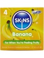 SKINS - BANANA PREMIUM CONDOMS PACK 4
