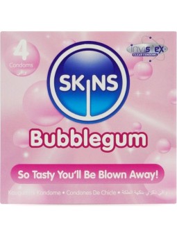 SKINS - PRESERVATIVOS BUBBLEGUM PREMIUM PACOTE 4