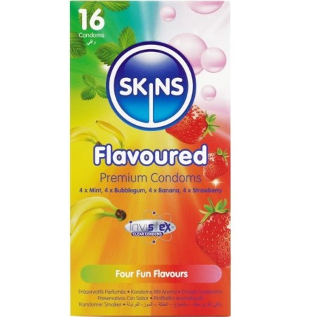 SKINS - MEERDERE SMAKEN PREMIUM CONDOOMS PAK 16