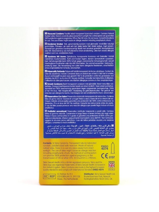 SKINS - MULTI SABORES PRESERVATIVOS PREMIUM PACK 16
