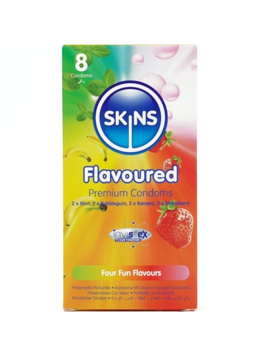 SKINS - MULTI SMAKEN PREMIUM CONDOOMS PAK 8