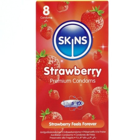 SKINS - AARDBEI PREMIUM CONDOOMS PAK 8