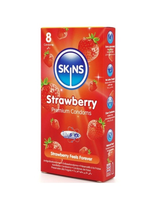 SKINS - AARDBEI PREMIUM CONDOOMS PAK 8