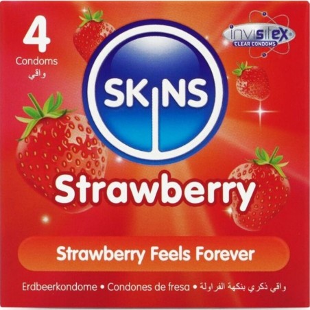 SKINS - AARDBEI PREMIUM CONDOOMS PAK 4