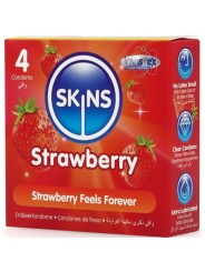 SKINS - PACK DE 4 PRÉSERVATIFS PREMIUM FRAISE