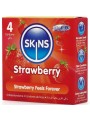 SKINS - PRESERVATIVI PREMIUM ALLA FRAGOLA CONFEZIONE DA 4