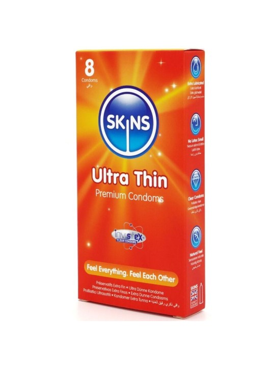 SKINS - PACK DE 8 PRÉSERVATIFS ULTRA FINS PREMIUM