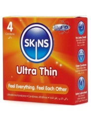 SKINS - PACK DE 4 PRÉSERVATIFS ULTRA FINS PREMIUM