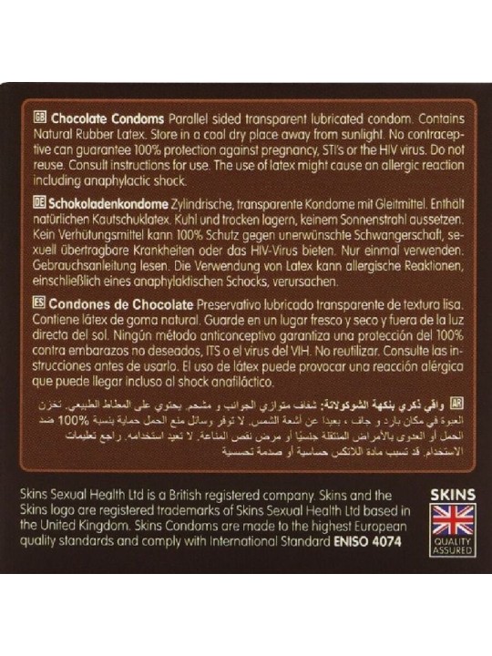 SKINS - CHOCOLADE PREMIUM CONDOOMS PAK 4