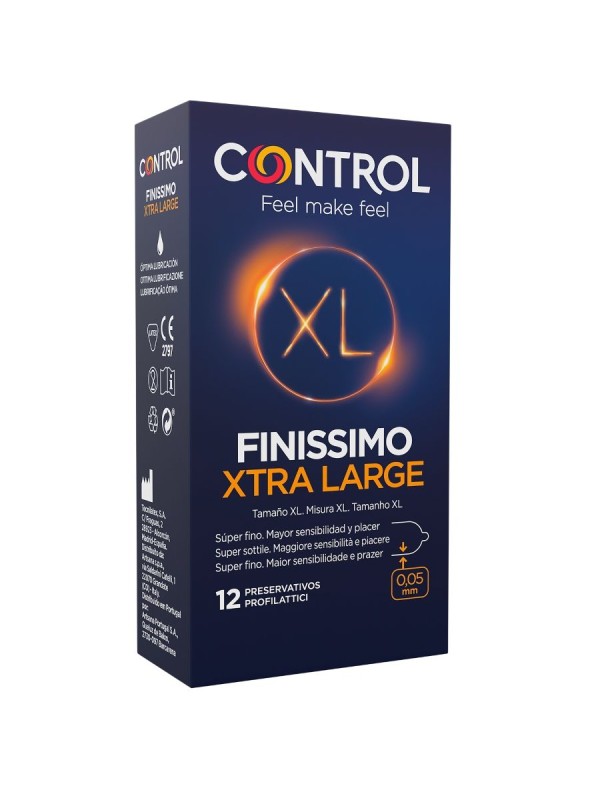 CONTROL - FINISSIMO XL PRESERVATIVOS 12 UNIDADES