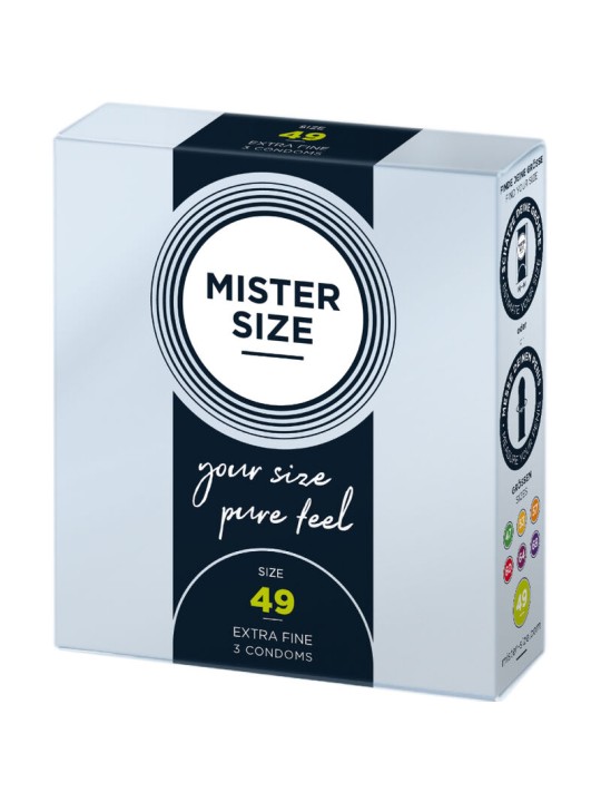 MISTER SIZE - PRÉSERVATIF TAILLE S 49 MM (3 UNITÉS)