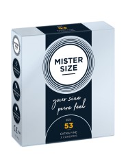 MISTER SIZE - PRÉSERVATIF TAILLE M 53 MM (3 UNITÉS)